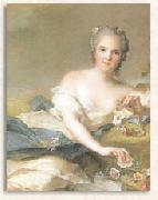 Jjean-Marc nattier Anne Henriette of France represented as Flora oil on canvas